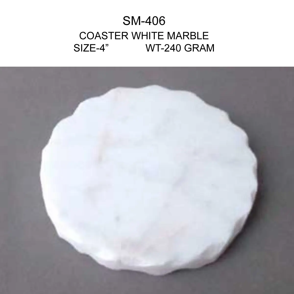 COASTER WHITE MARBLE